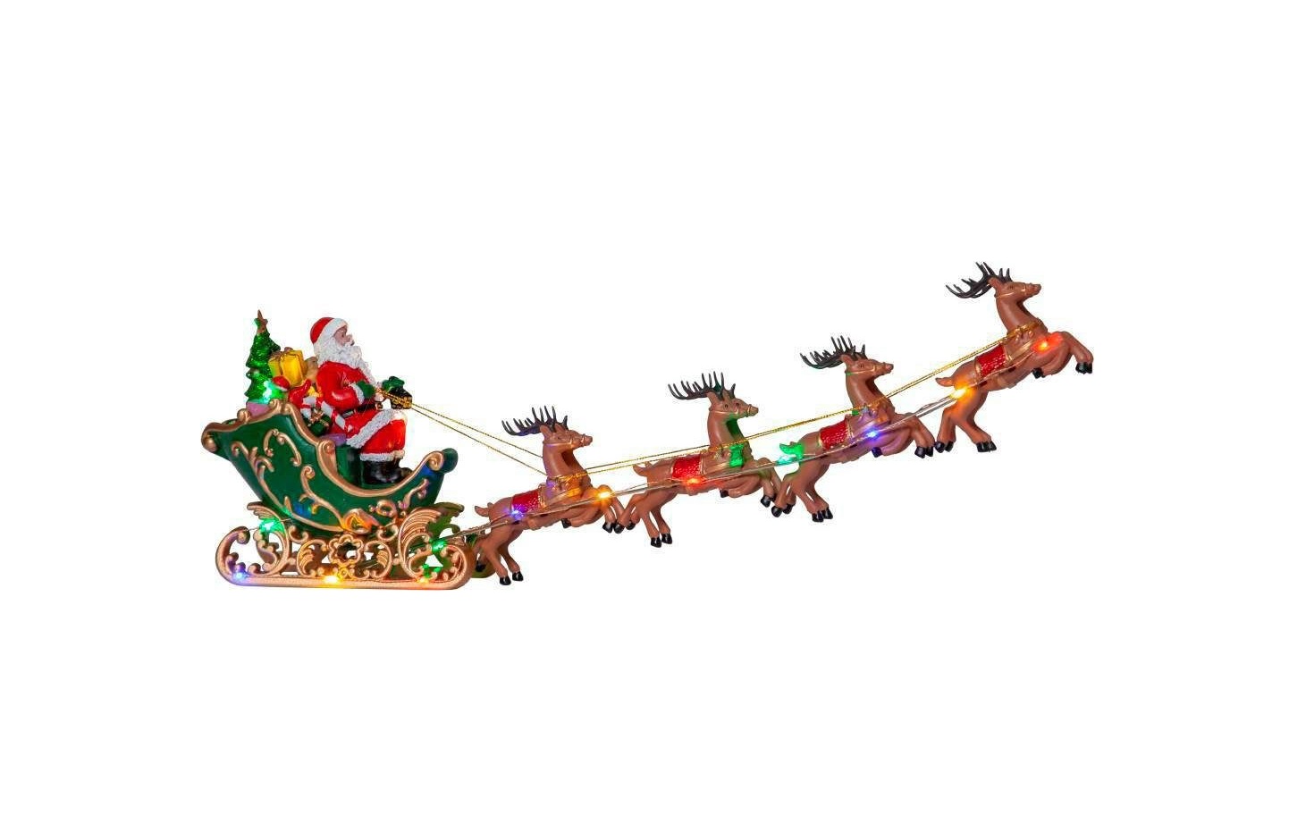 Rentieren Weihnachtsmann – auf LED Schlitten EGLO »DEERVILLE, LED KAUF-EP Beleuchtung – mit Dekofigur RGB Weihnachtsdeko«,